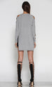 V fusion grey knit round neck