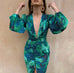Calista green midi dress