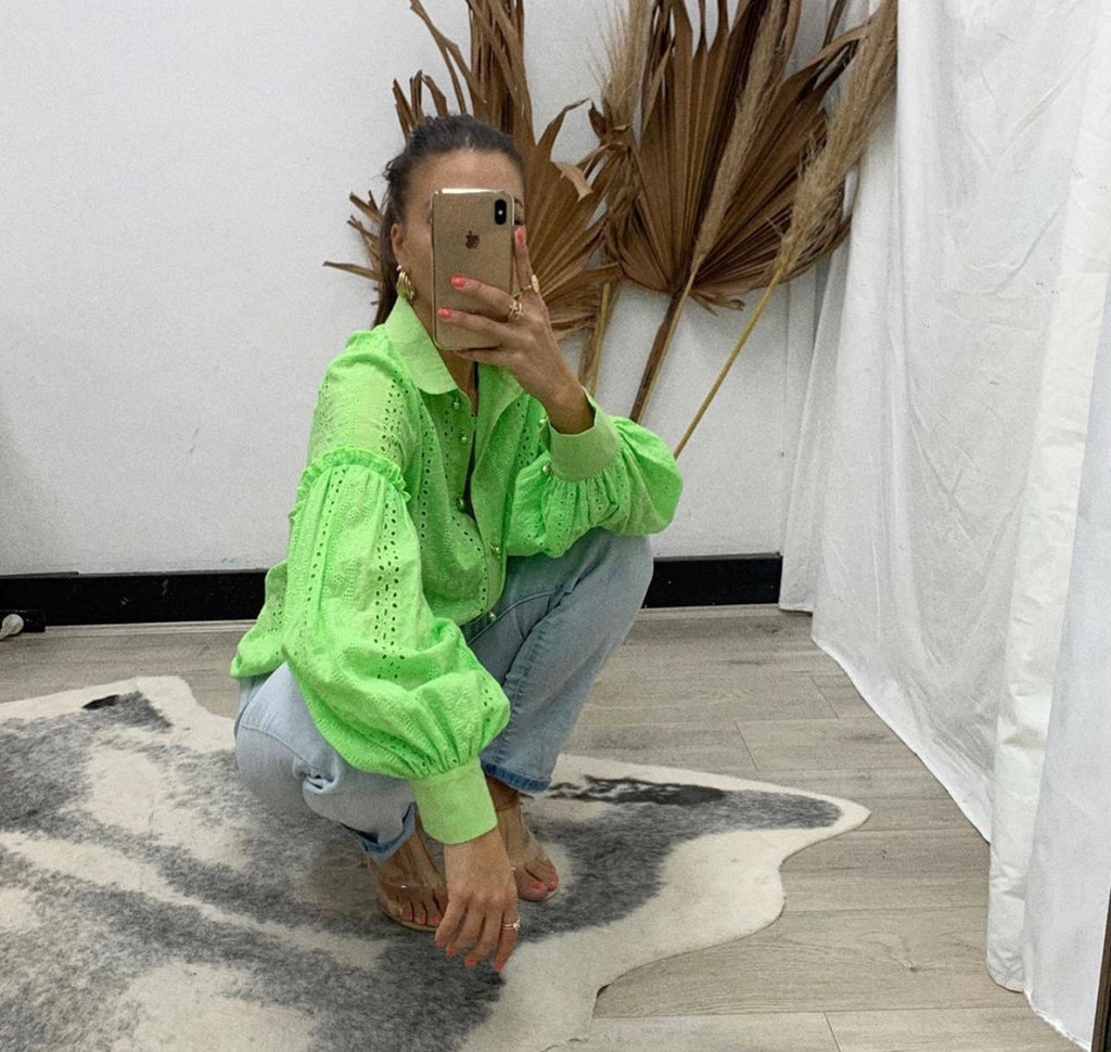 Dreaming lime blouse