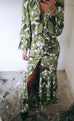 Europa green print maxi dress