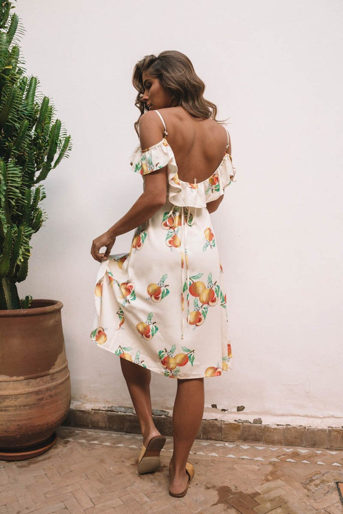 Belle print wrap dress