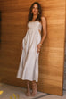 Jolie oyster midi dress