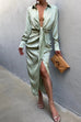 Skylar sage shirt dress