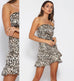 Angela leopard mini dress