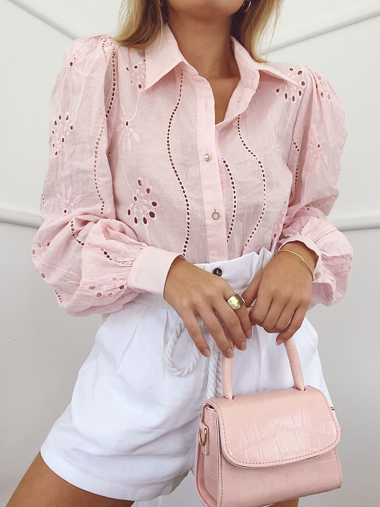 Knowles pink blouse