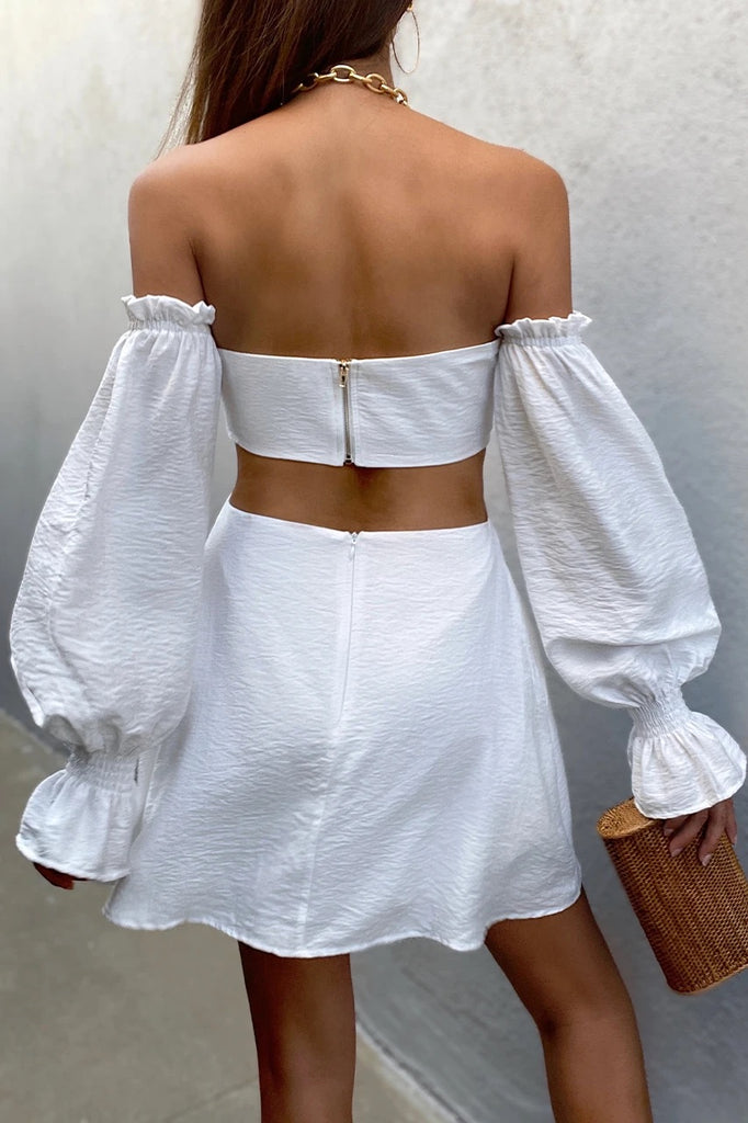 Jolie white mini dress