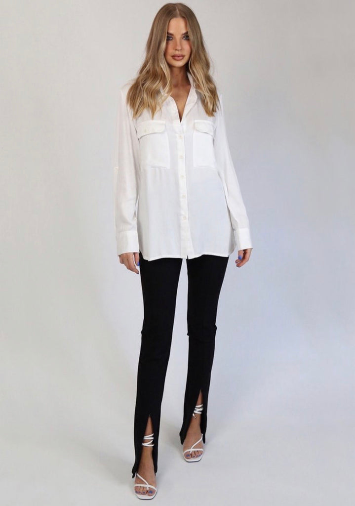 Darlo black zip split leggings