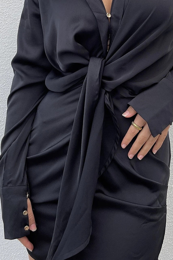 Ruby black shirt dress