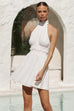 Renee white halter dress