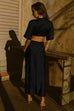 Kayla black midi dress