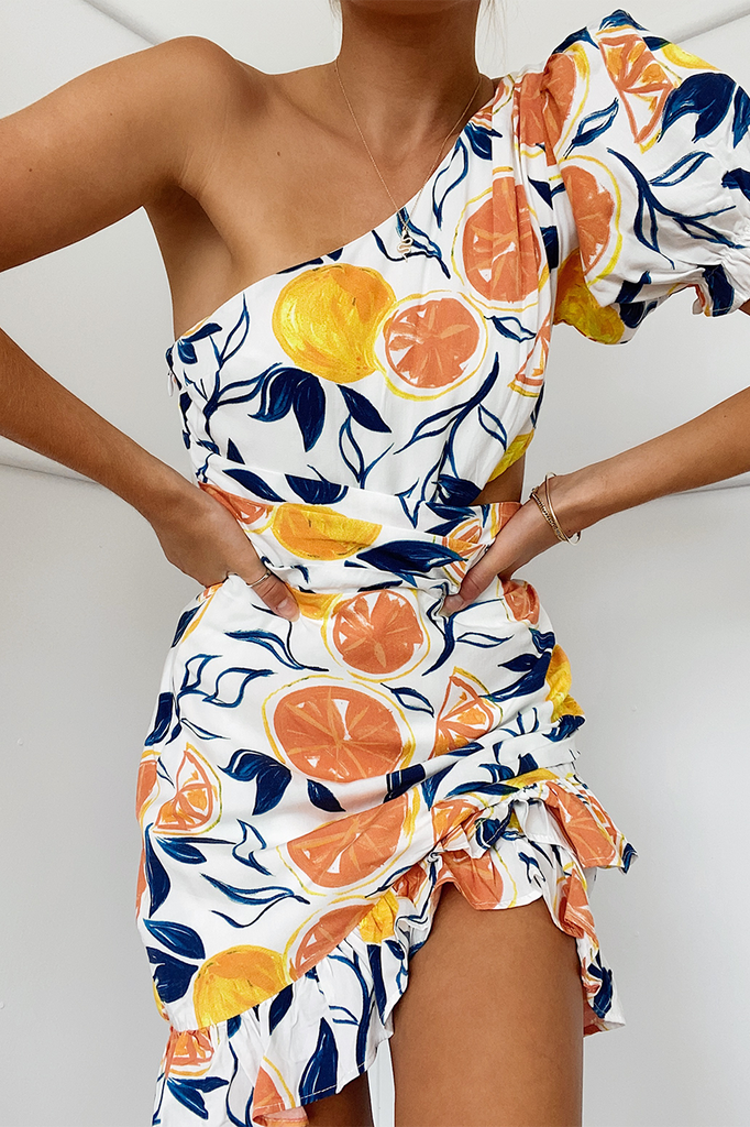 Emily mini citrus print dress