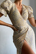 Callie yellow wrap dress