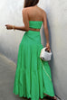 Ayla green top and maxi skirt (sold as separates)