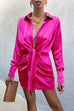 Ruby fuchsia shirt dress