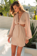 Sandra sand mini dress