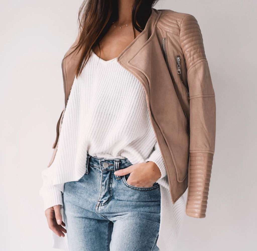 Bessy Nude Biker Jacket