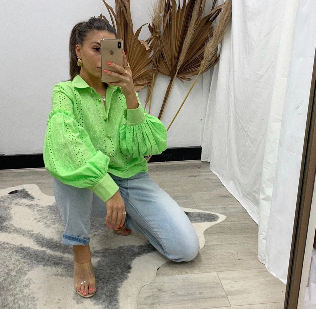 Dreaming lime blouse