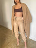Chantelle beige pu leather pants