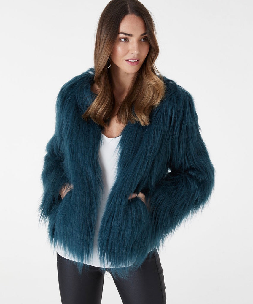 Aqua fur sale jacket