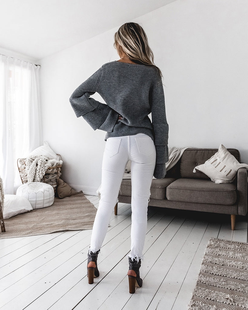 Jenna Grey V Knit