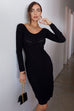 Yvonne black knit dress
