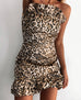 Angela leopard mini dress