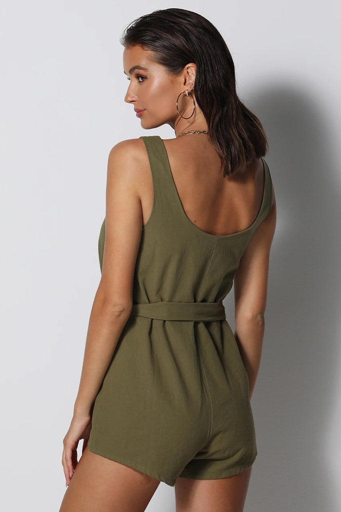All day khaki playsuit