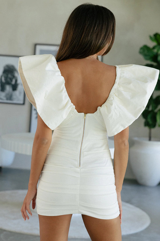 Gigi white mini dress