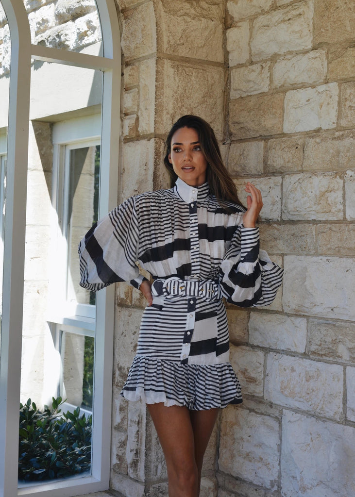 Seeing stars black and white dress