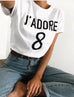 Jadore number white t shirt