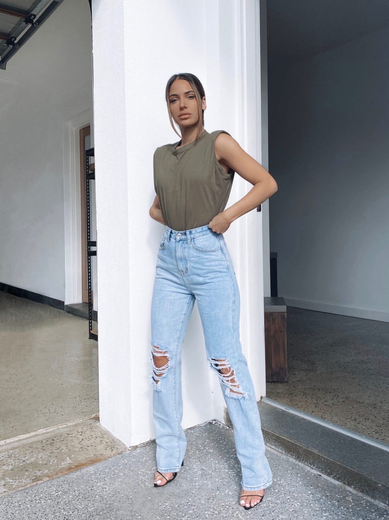 Sian ripped knee jeans