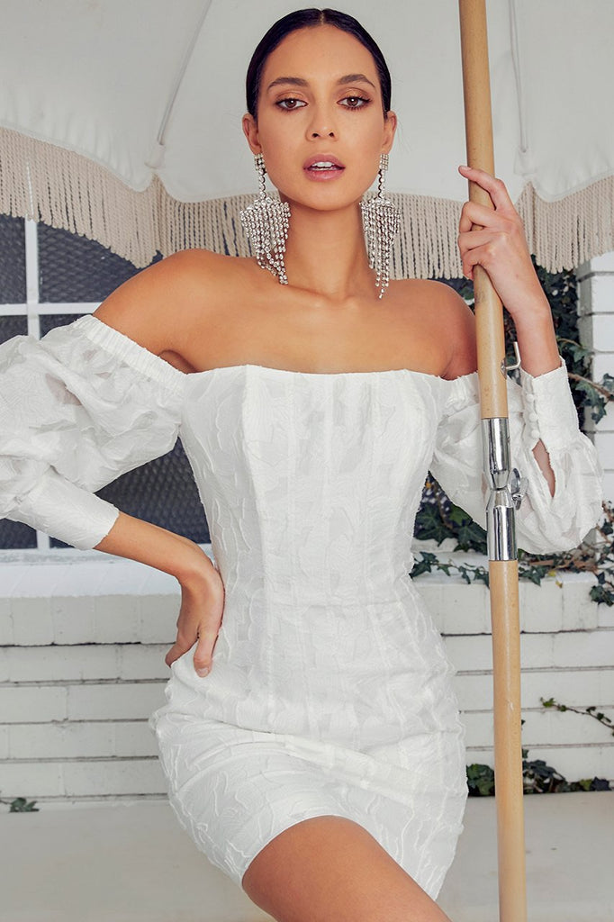 Natalia white mini dress