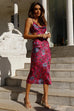 Charlotte pink floral slip dress