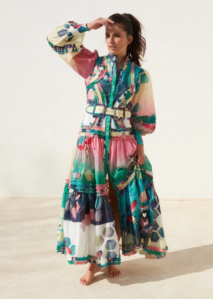 Queen bee bright bee maxi dress