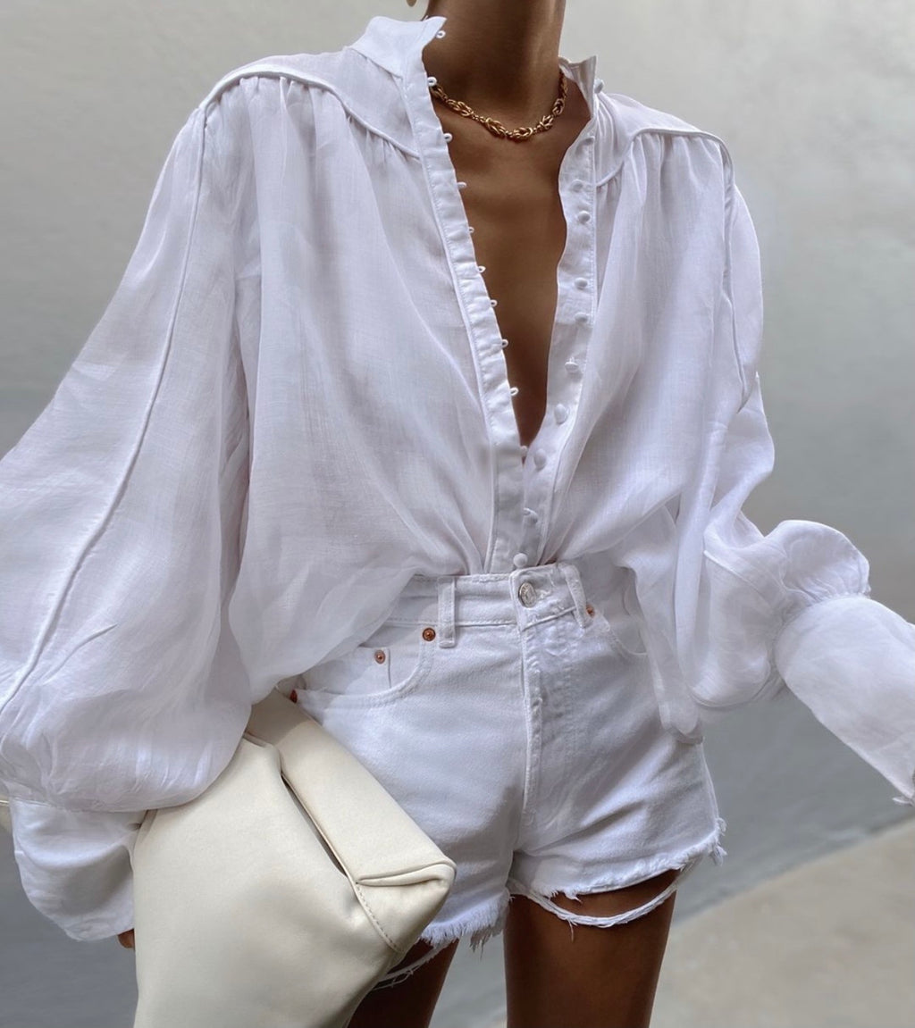 Belle of bloom white shirt