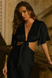 Kayla black midi dress