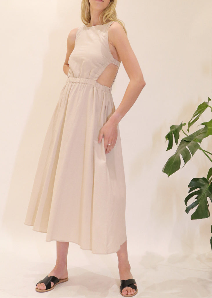 Noah black linen dress