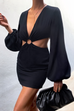 Sandra black mini dress