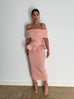 Clemence blush top and skirt set