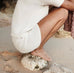 Evy white knit shorts