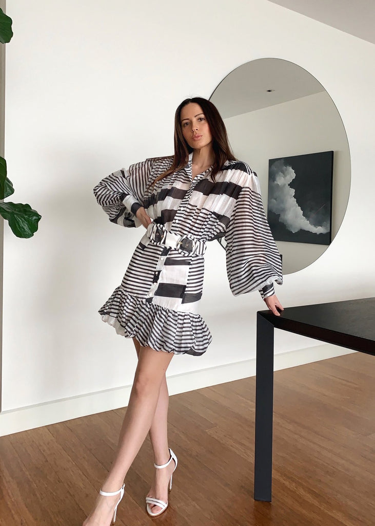 Seeing stars black and white dress