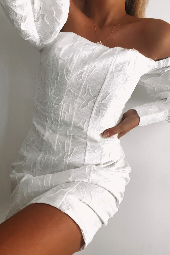 Natalia white mini dress