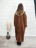 Jaz long slouch chocolate teddy coat