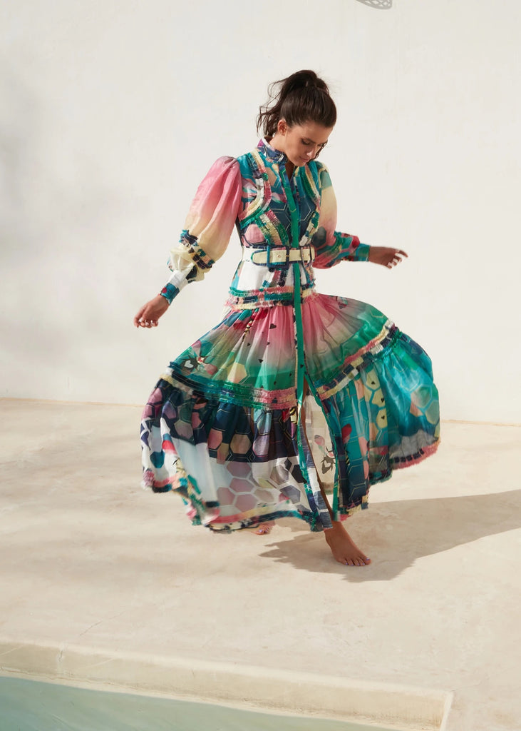 Queen bee bright bee maxi dress