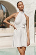 Renee white halter dress