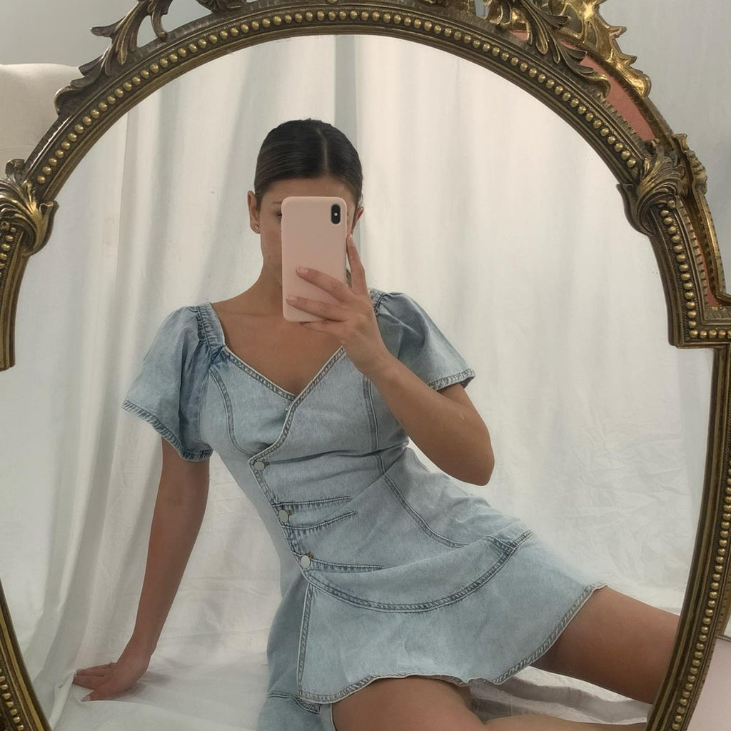 Amari blue denim dress