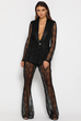Primavera black lace trousers