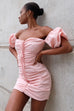 Lita light pink mini dress