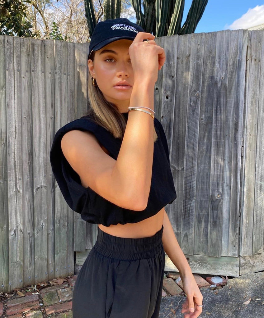 Ryan black crop tank