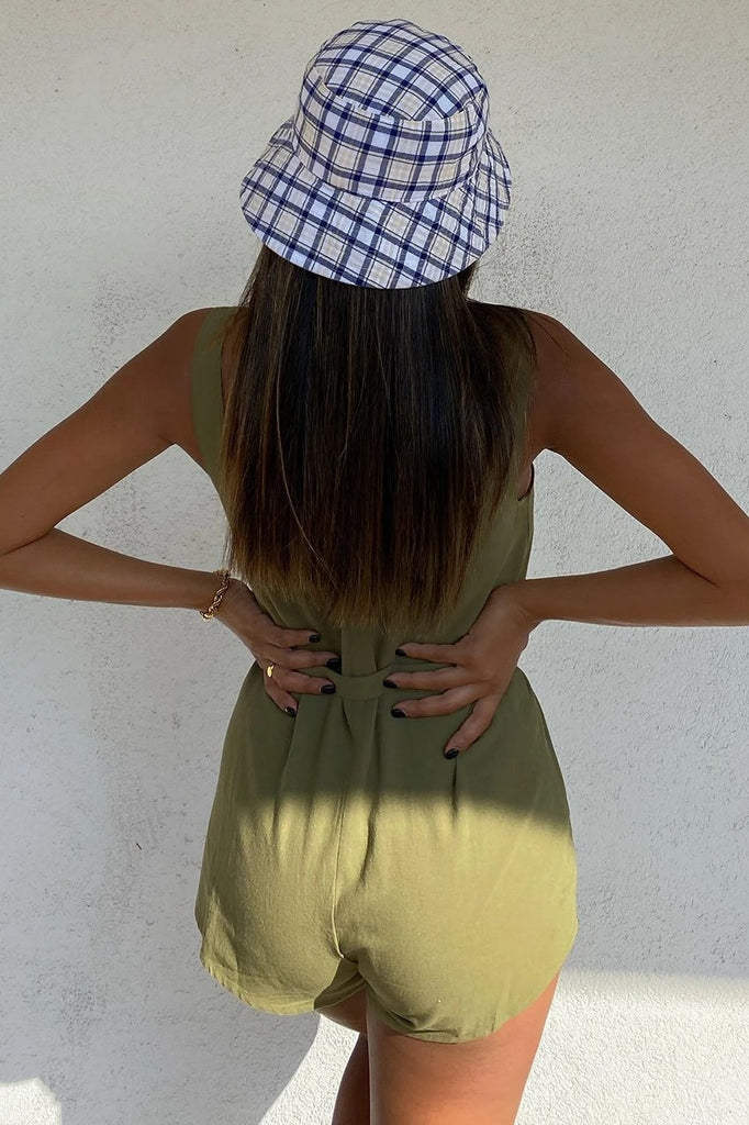 All day khaki playsuit